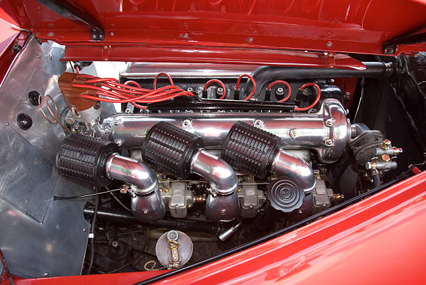 istock Italian sports car engine from 1950 146834589