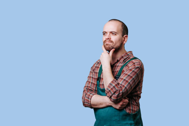 istock Introspective, serious employee in portrait, Contemplative, 1468346455