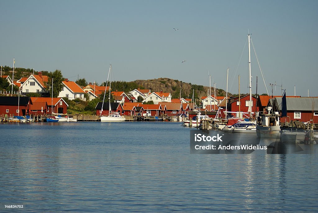 Hamburgersund in Bohuslän, Sweden A view of the waterfront of Hamburgersund, a fishermen village in BohuslAn on the Swedish westcoast about 80 km from Gothenburg. Lysekil Stock Photo