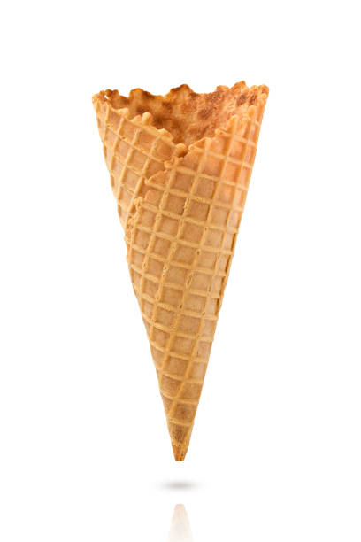 istock Ice cream waffle wafer cone isolated cutout 1468347994