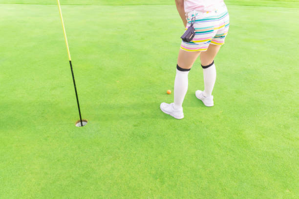 istock young asian woman play golf ,legs 1468350903