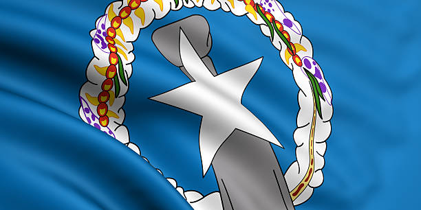 Flag Of Northern Mariana Islands stock photo