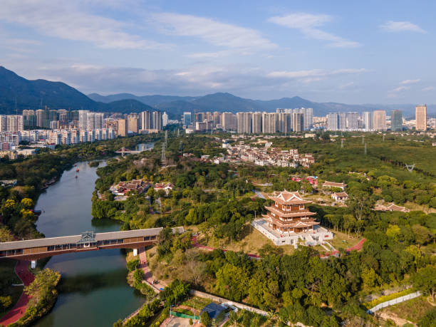 istock A city by mountains and rivers 1468354049