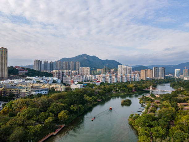 istock A city by mountains and rivers 1468354154