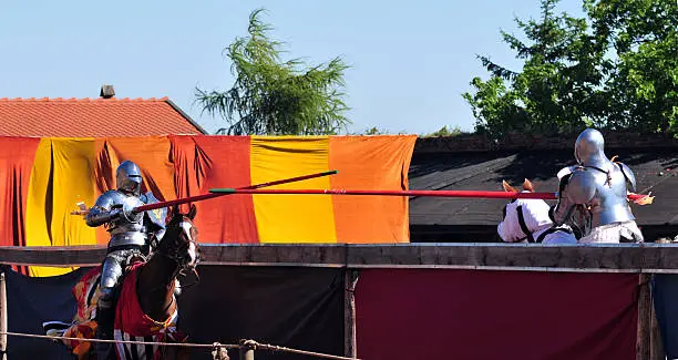 Jousting competition. Castle Gniew. Poland.