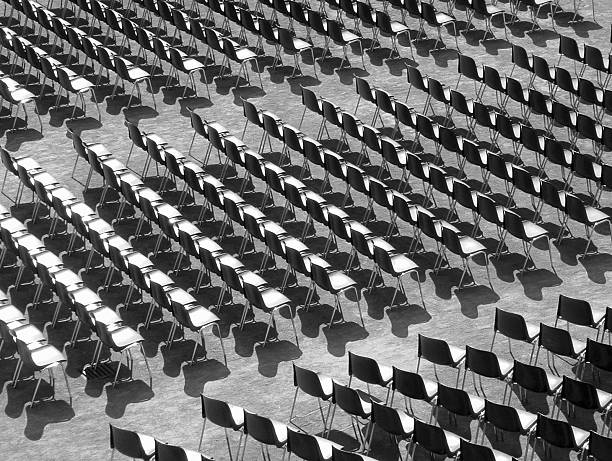 auditorium - rows of the chairs stock photo