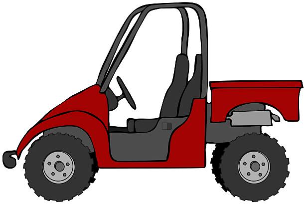 ilustrações de stock, clip art, desenhos animados e ícones de vermelho de veículo - ao lado