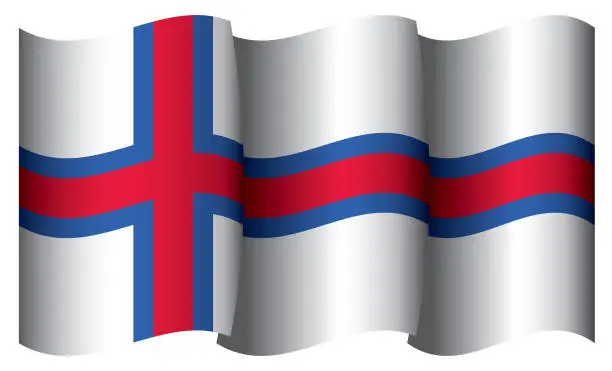 Vector illustration of Flag of Faroe Islands