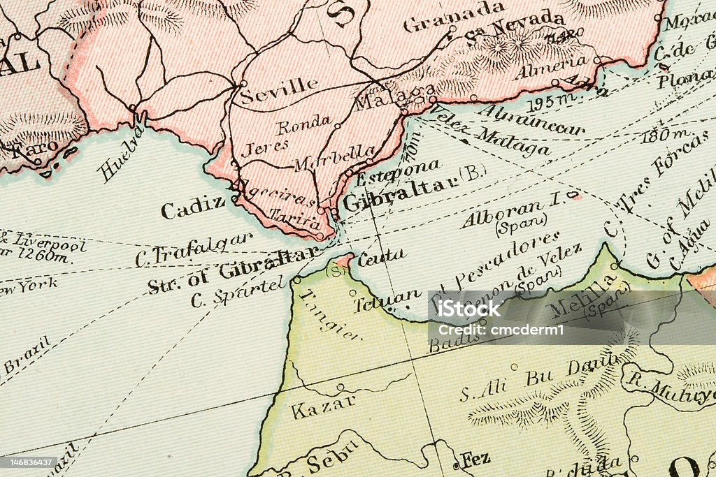 Antico mappa - Foto stock royalty-free di Carta geografica