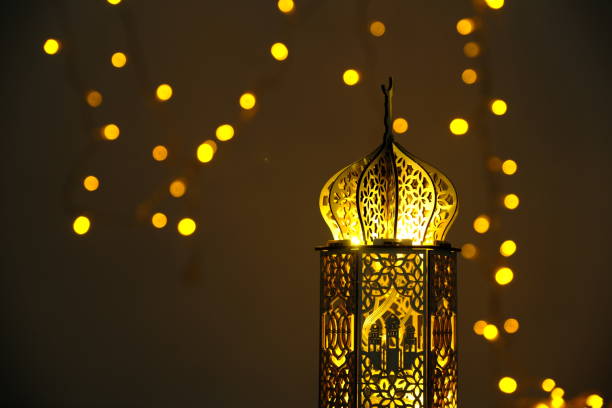 istock decorative lantern of mosque shape with light inside on dark background 1468370492