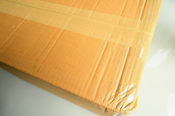 istock brown box packaging for shipping, paper texture 1468374619