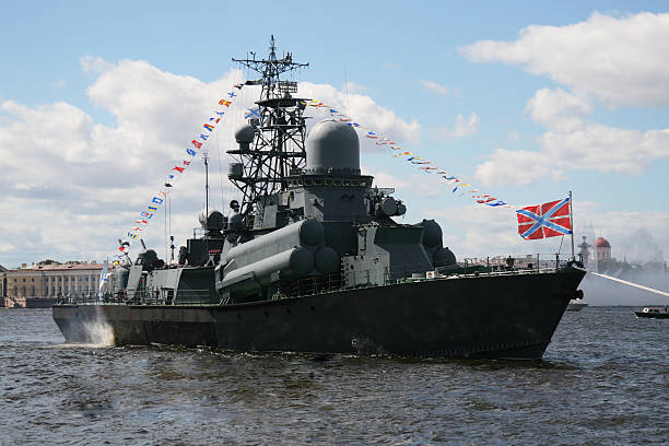 istock parade of military ships on the Neva 146837615