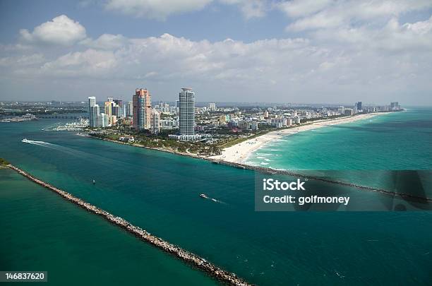 Widok Z Lotu Ptaka Miami Beach I Rząd Krój - zdjęcia stockowe i więcej obrazów Bez ludzi - Bez ludzi, Fotografika, Government Cut