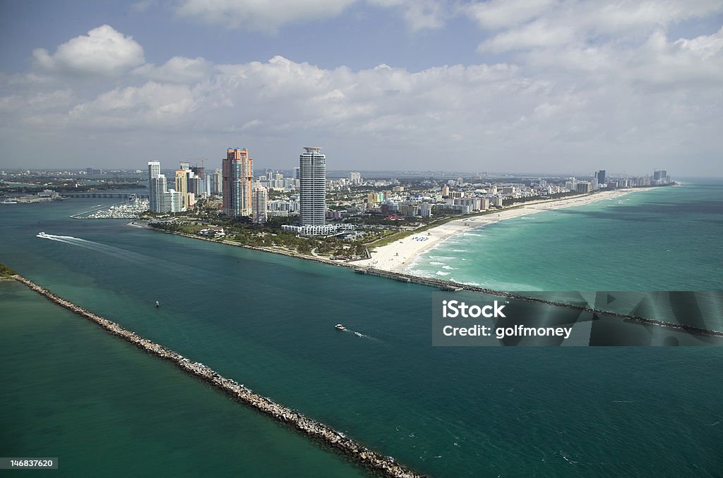 Vista aérea de Miami Beach e de Governo Corte - Royalty-free Ao Ar Livre Foto de stock