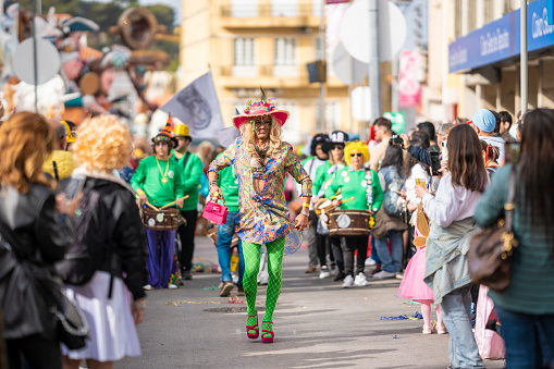 Torres Vedras, Lisbon, Portugal - February 21, 2023: Carnival Celebration in Torres Vedras in Lisbon