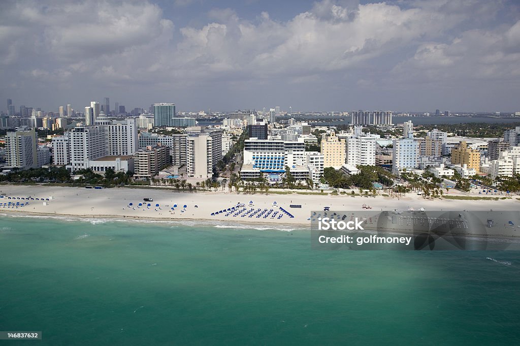 Vista aérea de Miami Beach - Foto de stock de Florida - Estados Unidos libre de derechos