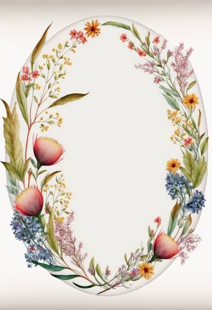 istock Empty nature themed picture frame with copy space for quotes, photos 1468377863