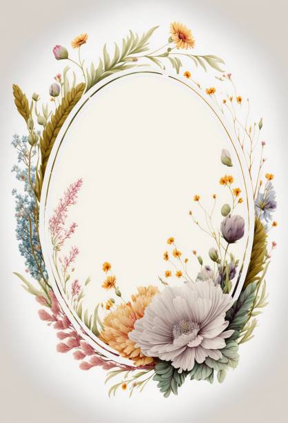 istock Empty nature themed picture frame with copy space for quotes, photos 1468377870