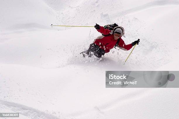 The Pleasure Of Skiing Stock Photo - Download Image Now - 18-19 Years, Activity, Back Country Skiing