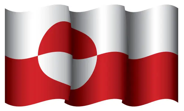 Vector illustration of Flag of Greenland