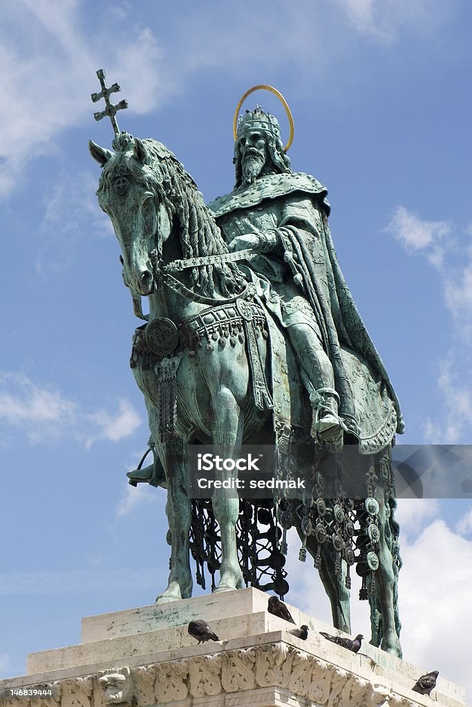 st stephen Estátua em Budapeste - Royalty-free Estátua Foto de stock