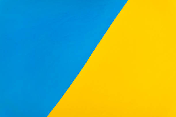 istock Blue and yellow flag, ukraine flag by wall 1468404941