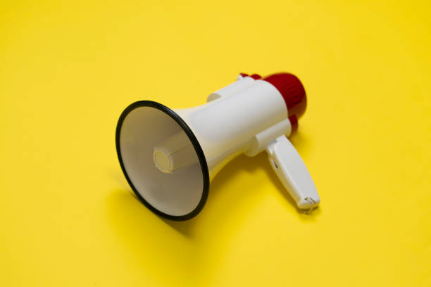 istock simple white megaphone speaker isolated, loudspeaker alert 1468405353