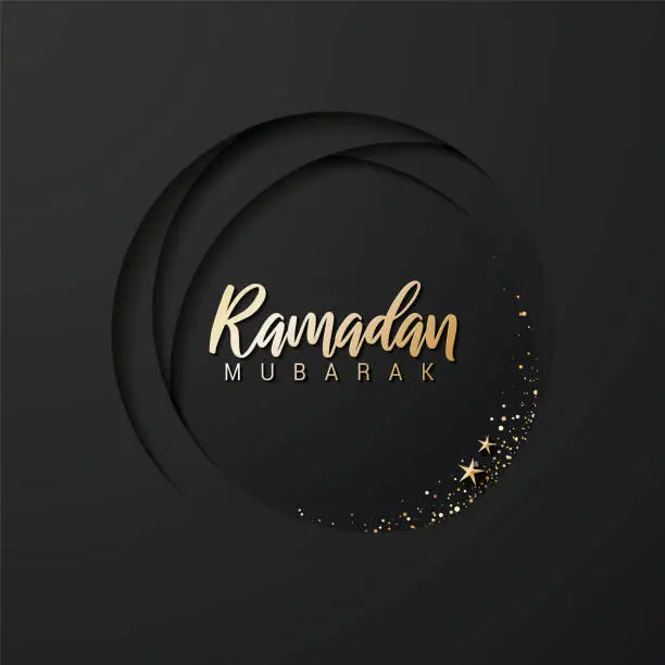 Vector illustration of Simple elegant Ramadan greeting