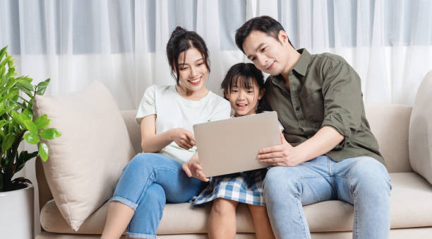istock Asian family at home 1468410008