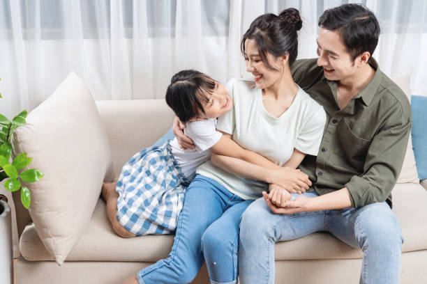 istock Asian family at home 1468410017