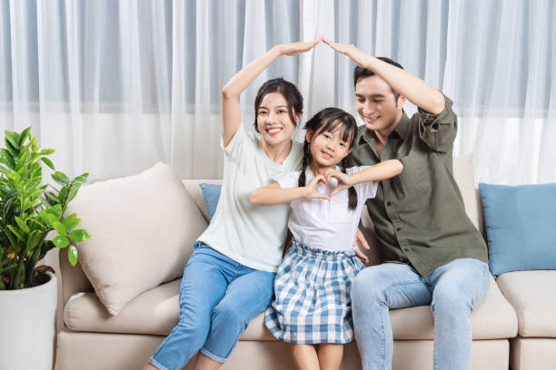 istock Asian family at home 1468410025