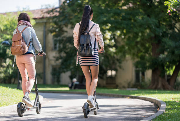 istock Commuting with e-scooter through the city 1468417711