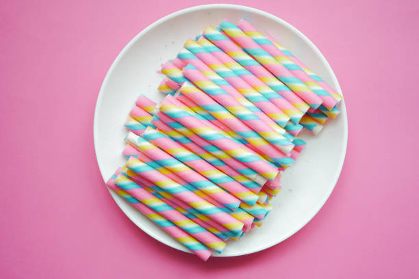 colorful doughnut Stick isolated on white background