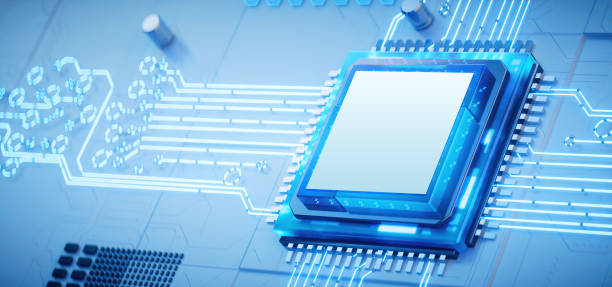 istock 3D rendering of cyberpunk AI. Circuit board. Technology background. Central Computer Processors CPU and GPU concept. Motherboard digital chip. Tech science background. 1468426384