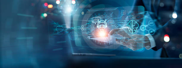 istock Chatbot. Ai chat bot communicate and interact to businessman provide smart data in natural human like text.Artificial intelligence system assist human decision making best solution to accomplish task 1468428279