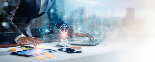 istock Chat bot,  AI or Artificial Intelligence. Businessman working with smart assistant Chatbot. AI on data global network connection cyber. 1468428527