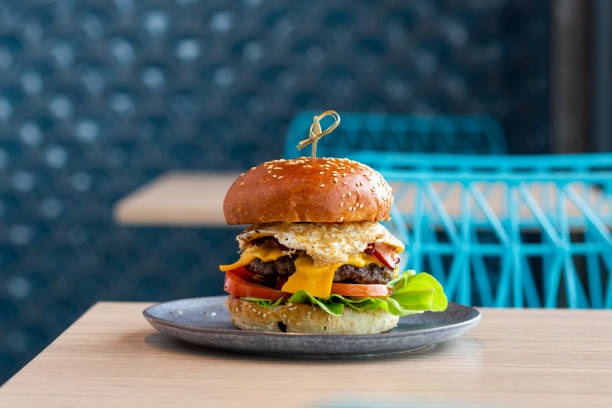 istock Burger at Fish and Chip Store 1468428877