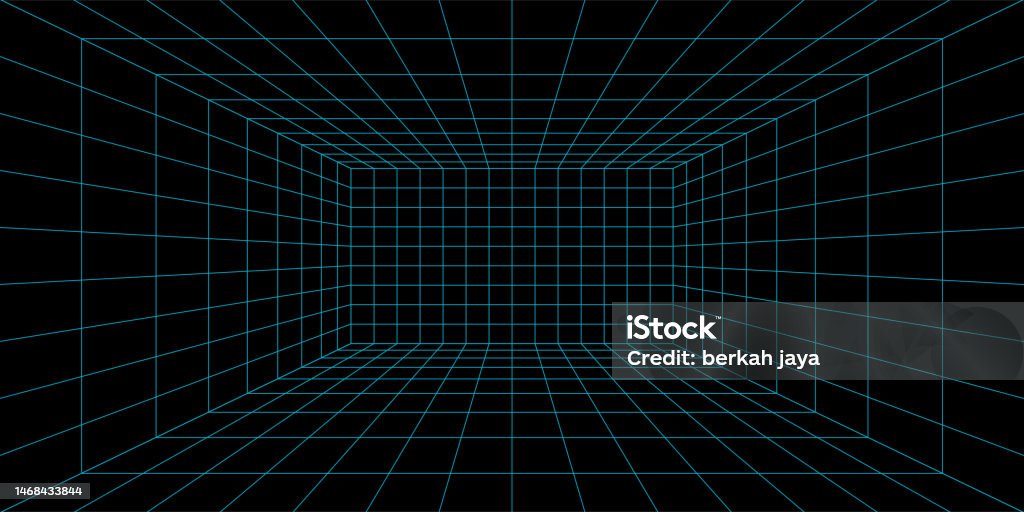 Explainer Grid Background Perspective Grid Wireframe Background Design Stock Illustration ...