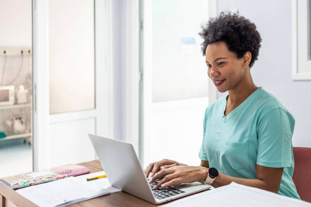 istock African American nurse working on the desk 1468437258