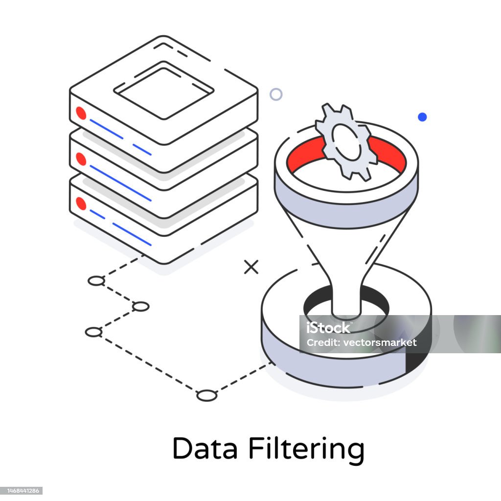 Data Filtering Database Icon Data Filtering Stock Illustration - Download Image Now - Funnel, Icon ...