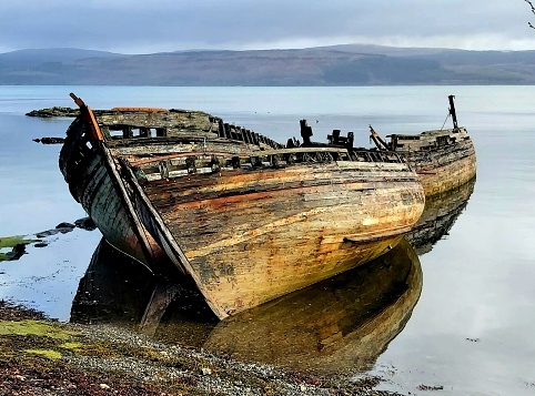 Boat wrecks taken on the Isle of mull