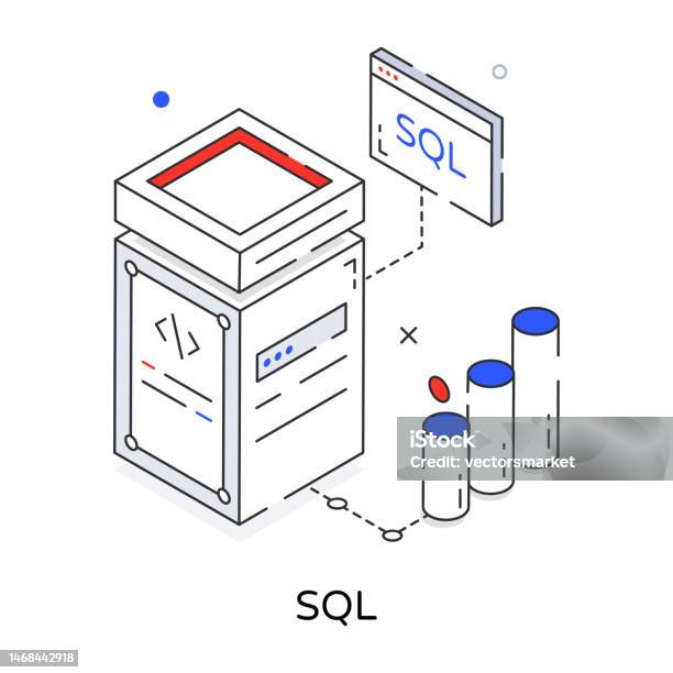 Sql Stock Illustration - Download Image Now - Network Server, Vector ...