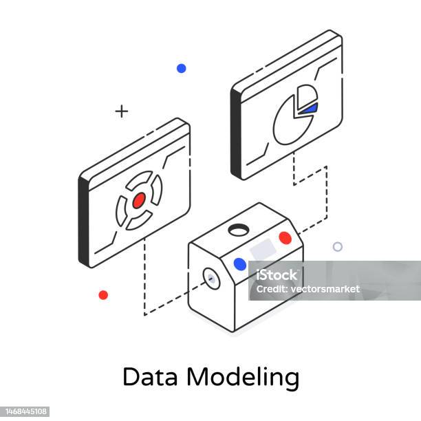 Data Modeling Graphic Example Data Modeling Stock Illustration - Download Image Now - Analyzing ...