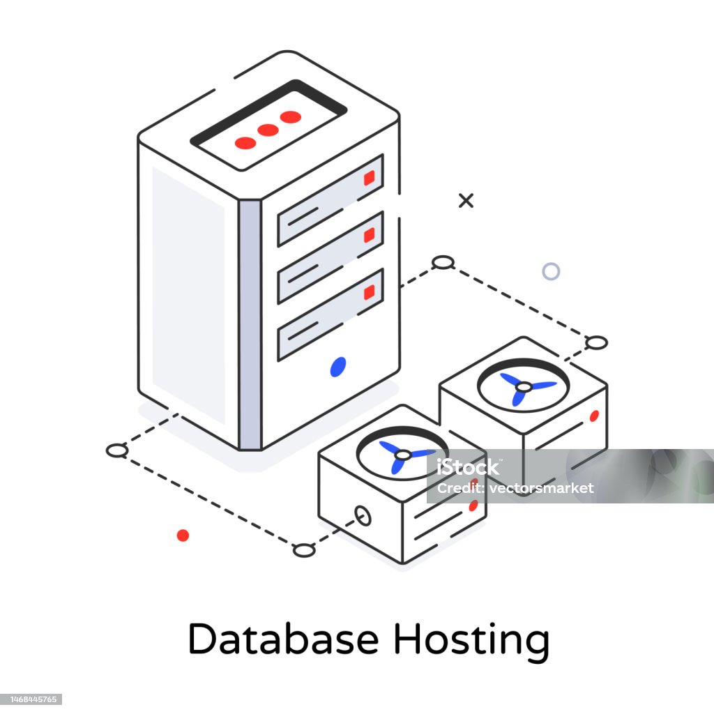 Database Hosting Stock Illustration - Download Image Now - Computer ...