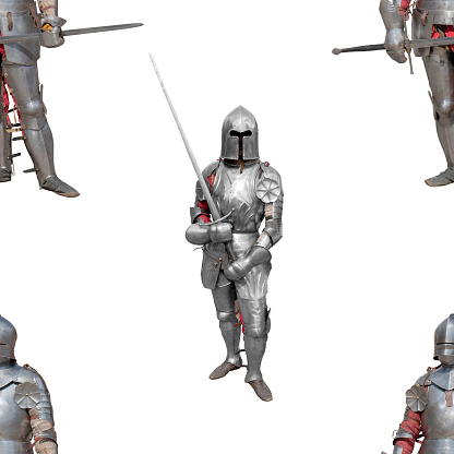 Medieval Knight portrait. Medieval combat fight is an uprising sport where contestants fight with real weapons.