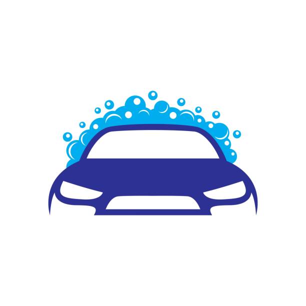 illustrations, cliparts, dessins animés et icônes de images du symbole du lave-auto - car cleaning blue water