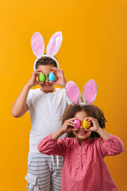 istock Children sending joyous Easter greetings to everyone 1468457332