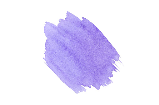Purple Watercolor template on white background isolated. Copy space.