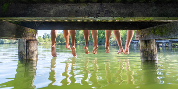 istock Friend sitting on pier 1468473622