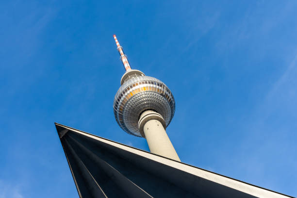 istock Low angle view of communications tower against sky 1468474315